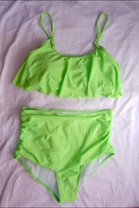 Lime green Shein Bikini ( padded cups )XL