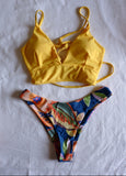Yellow Shein padded cups bikini ( Medium )