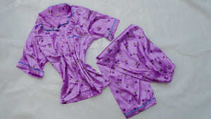 Purple Thick Satin pajama