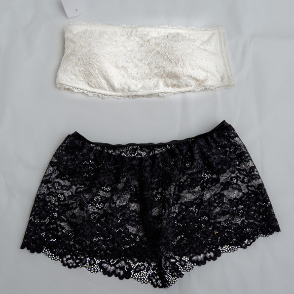 Lace padded bra size 14 with Gift ,matching lace skirt