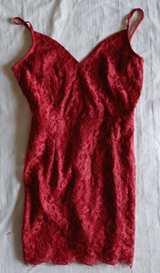 Maroon Lace dress size S/M
